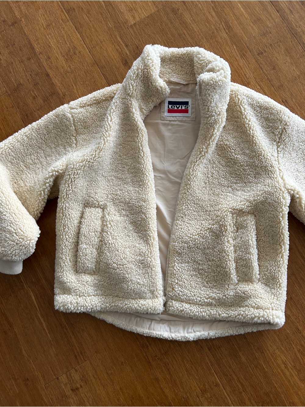 Levi's Cream Sherpa Oversized Jacket